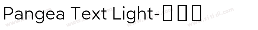 Pangea Text Light字体转换